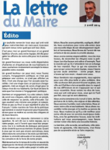 Couverture - Lettre du maire - La Verrière - avril 2014