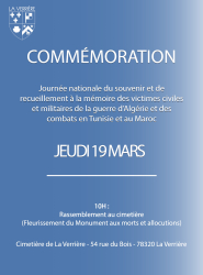 commémoration du 19 mars - 10h cimetière de La Verrière